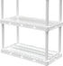 Gracious Living 4 Shelf Knect-A-Shelf Solid Light Duty Storage Unit - 12 x 24 x 48 Organizer for Home, Garage, Basement