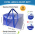 Heavy Duty Extra Large Moving Bags, Cube Storage Tote with Zippers & Strong Carrying Handles for Space Saving,
