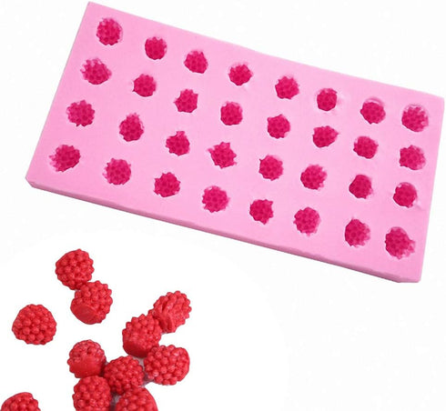 Fewo 32-Cavity 3D Raspberry Silicone Mold for Fondant, Chocolate, Candy, Kitchen Baking, Cake Decorating Tools