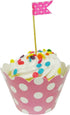 AllyDrew Standard Size Polka Dots Cupcake Wrappers, Set of 20, Pink