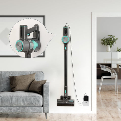 LANMU Wall Mount Holder for Wyze Cordless Vacuum, Hanger Hook with Charging Cable Management Clip