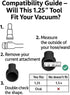 32mm (10 Inch) MP Maresh Products Genuine Deluxe Brush Attachment - Horse Hair Brush, Wet Dry Vacuum Cleaner, Central