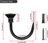 Sumnacon Set of 2 Black Curtain Holdbacks, Wall Mounted Aluminum Alloy Drapery Tiebacks with Screws for Bedroom,
