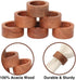 Wooden Napkin Ring for Weddings, Dinner Parties, or Everyday Use (Set of 12, Plane)