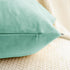 HWY 50 Aqua Green Velvet Throw Pillow Covers 20x20 Inch, Pack of 2 Soft Cozy Solid Decorative Cushion Cases for Couch