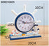 RTGGSEL Mediterranean Nautical Silent Desk Clock, Lighthouse Helm Wooden Clocks, Beach Theme Clock Decor Ornament