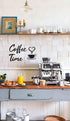 4eN Modern Coffee Time Wall Art & Sign Set - 4 Pieces Wooden MDF for Kitchen & Cafe