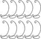 Christmas Ornament Display Stands 9in, 10 Pack Black Iron Hanging Stand Rack