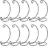 Christmas Ornament Display Stands 9in, 10 Pack Black Iron Hanging Stand Rack