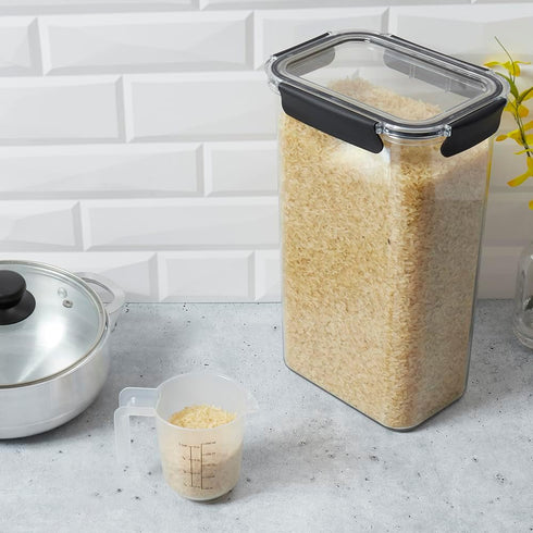 Home Basics 169 oz. Large Food Storage Container with Airtight Lid, Clear Design
