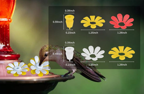 Wild Bird Feeder Flower 30Pcs, Hummingbird Feeder Replacement Parts, Attractive Design for Hummingbird Mouth