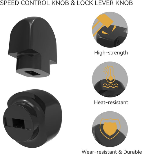 YISH Speed Control Knob Replacement for KitchenAid Stand Mixer, Lock Lever Attachment Knob (Y742FG)
