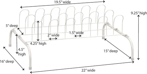 9-Pair Household Essentials Wire Shoe Rack, White