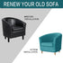 2 Deisy Dee Piece Velvet Club Chair Slipcover Stretch Barrel Chair Covers Accent Chair Cover Removable Couch Furniture