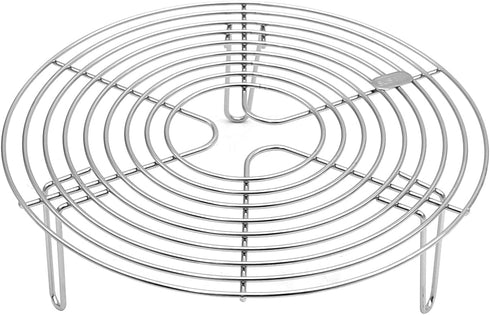 Round Steamer Rack and Cooling Rack - Stainless Steel Pot Trivet, Cooking Rack for Baking, Canning, Steaming
