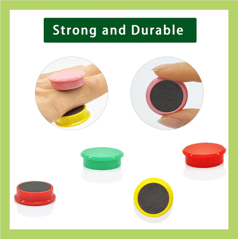 Fridge Magnet Strong Magnets, 50 Pack 10 Colors Heavy Duty Refrigerator Magnets for Whiteboard and Crafts