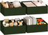 DIMJ Large Closet Shelf Organizer Bins 4 Packs with Handles and Divider,