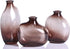 Set of 3 Amber Glass Bud vases, Vintage Small vases for Home