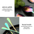 Rainbow Dinner Spoons 12 Pieces, 18.5cm Stainless Steel with Rainbow Titanium Plating, Dishwasher Safe