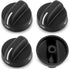 AMI PARTS 8273103 Gas Range Stove Knobs, Fit for Whirlpool, 4-Pack, Black