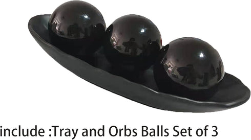 CHENGXINWENHUA Set 3,Ideal Home Decor Tray and Orbs Balls of Gift for Weddings Special Occasions and for Decorative