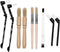 9PCS Coffee Machine Cleaning Brush Set, Wooden Grinder Brush with Black Handle for Coffee Machines