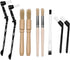 9PCS Coffee Machine Cleaning Brush Set, Wooden Grinder Brush with Black Handle for Coffee Machines