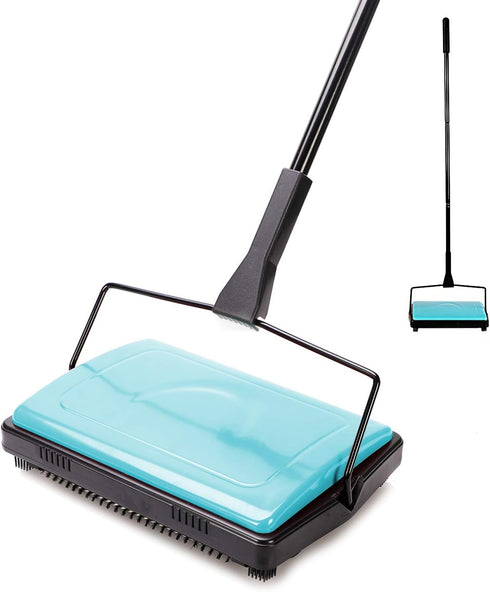 Yocada Carpet Sweeper Cleaner for Home Office, Low Carpets, Rugs, Pet Hair Dust Scraps, Small Rubbish Cleaning with