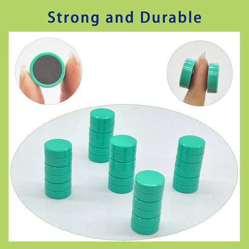 Fridge Magnets, 30 Pcs Refrigerator Magnets, Strong Magnets Small Magnets for Whiteboard, Heavy Duty Magnets, Mini Cute Magnets for Fridge Craft Magnets, Round Magnets, Locker Magnets (Green)