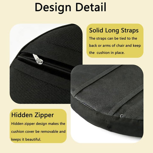 19.7" 11.8"(30cm) ALEVMOOM Thick Seat Cushion for Telescopic Stools (Exclude Stool), D Chair Pads with Soft Foam