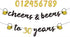 Interchangeable Numbers Cheers & Beers Banner, Cursive Beer Birthday Sign for Party Decorations
