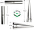NewlineNY Stainless Steel 10 Pcs FROMAGE POURERS TUBES SET, 6 Circular + 4 Cone Cannoli Forms