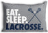 ChalkTalkSPORTS Eat Sleep Lacrosse Pillowcase for Guys, Home Decor, Gray