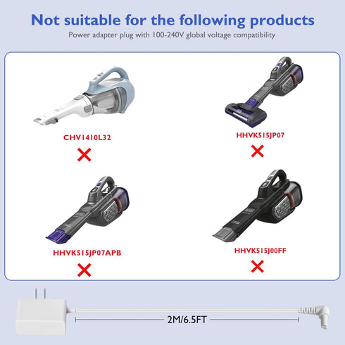 Black and Decker Handheld Vacuum Charger, Adapter for HHVJ315JD10 / HHVJ315JMF71 / HHVK320J61 / HHVK320J10 Vacuum