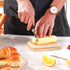 AISBUGUR 4 Pack Butter Spreader Knife, Stainless Steel with White Porcelain Handle, Black