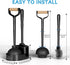 Set, 1 Pack Sellemer Toilet Brush and Plunger Curved Design Head for Deep Cleaning, Heavy Duty Toilet Bowl Brush