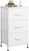 WLIVE Nightstand with 3 Drawers, Fabric Dresser, Organizer Unit, Storage Dresser for