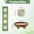 12.9x4cm Vaveren Small Wooden Riser Wooden Pedestal for Display Tray Display Riser for Entry Table Farmhouse Kitchen