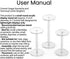 Set 3 QWORK Round Acrylic Display Stand, Premium Clear Round Riser Stands
