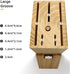 Wooden Knife Block Countertop Knife Holder with Scissors-Slot for Kitchen