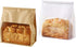 Pack of 50 Paper Bread Bags, Large Bakery Storage Bags with Window for Home Sourdough Bread Packaging