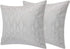 Silver Couch Throw Pillow Cover 1pc 20X20inch Ecru White Textural Linen Look Metallic Print Rhombus Decorative