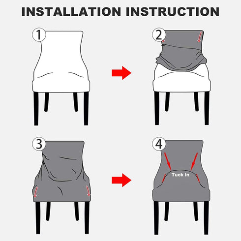 2 Pack MIFXIN Wingback Side Chair Cover Dining Chair Slipcover Velvet Stretch Sloping Armchair Accent Chair Protector