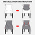 2 Pack MIFXIN Wingback Side Chair Cover Dining Chair Slipcover Velvet Stretch Sloping Armchair Accent Chair Protector