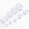 25 Set 50 Pieces Christmas Clear Plastic Fillable Ornaments, DIY Bath Bomb Mold, Acrylic Balls for Wedding Party Decor