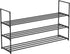 Shoe Rack 3-Tier Metal Shoe Rack - Stylish Black Shoe Organizer for