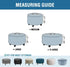 ADPON Ottoman Cover Stretch Ottoman Slipcover Round Ottoman Storage Cover Folding Stool Covers Furniture Protector
