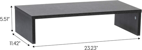 1-Tier Countertop Closet IRIS USA Multi-Purpose PC Monitor Organizer Stand, Stackable Ergonomic Desktop and Riser