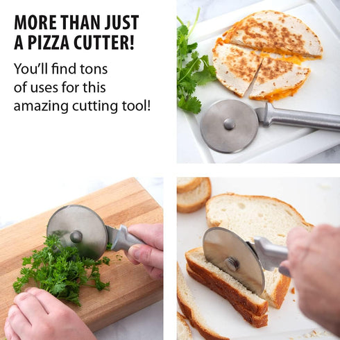 Rada Cutlery Pizza Cutter, Made in USA, Silver Handle