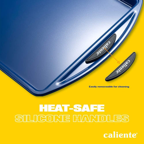 Caliente Nonstick Bakeware Set of 2 Cookie Sheets, Premium Medium & Small Baking Sheets